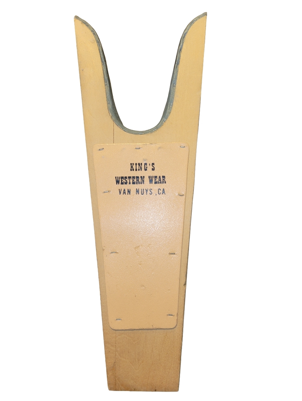Vintage King's Western Wear Wooden Boot Jack Van Nuys CA